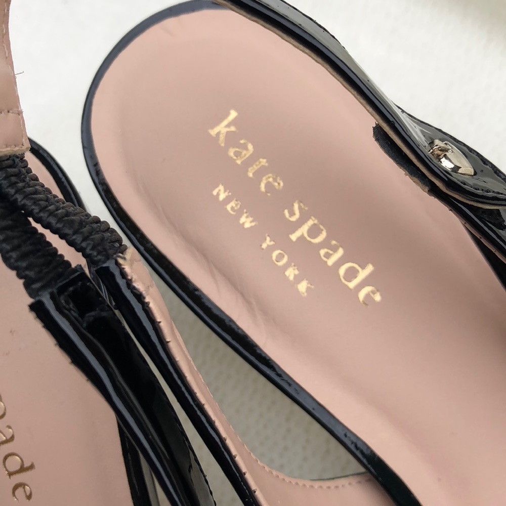 NWOB Kate Spade ♠️ Shiloh Black Sling Back Heels - Picture 6 of 8